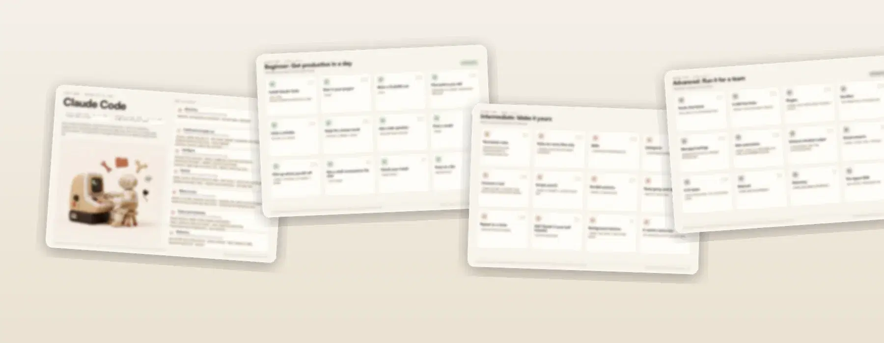 A fan of pages from the Claude Code cheat sheet