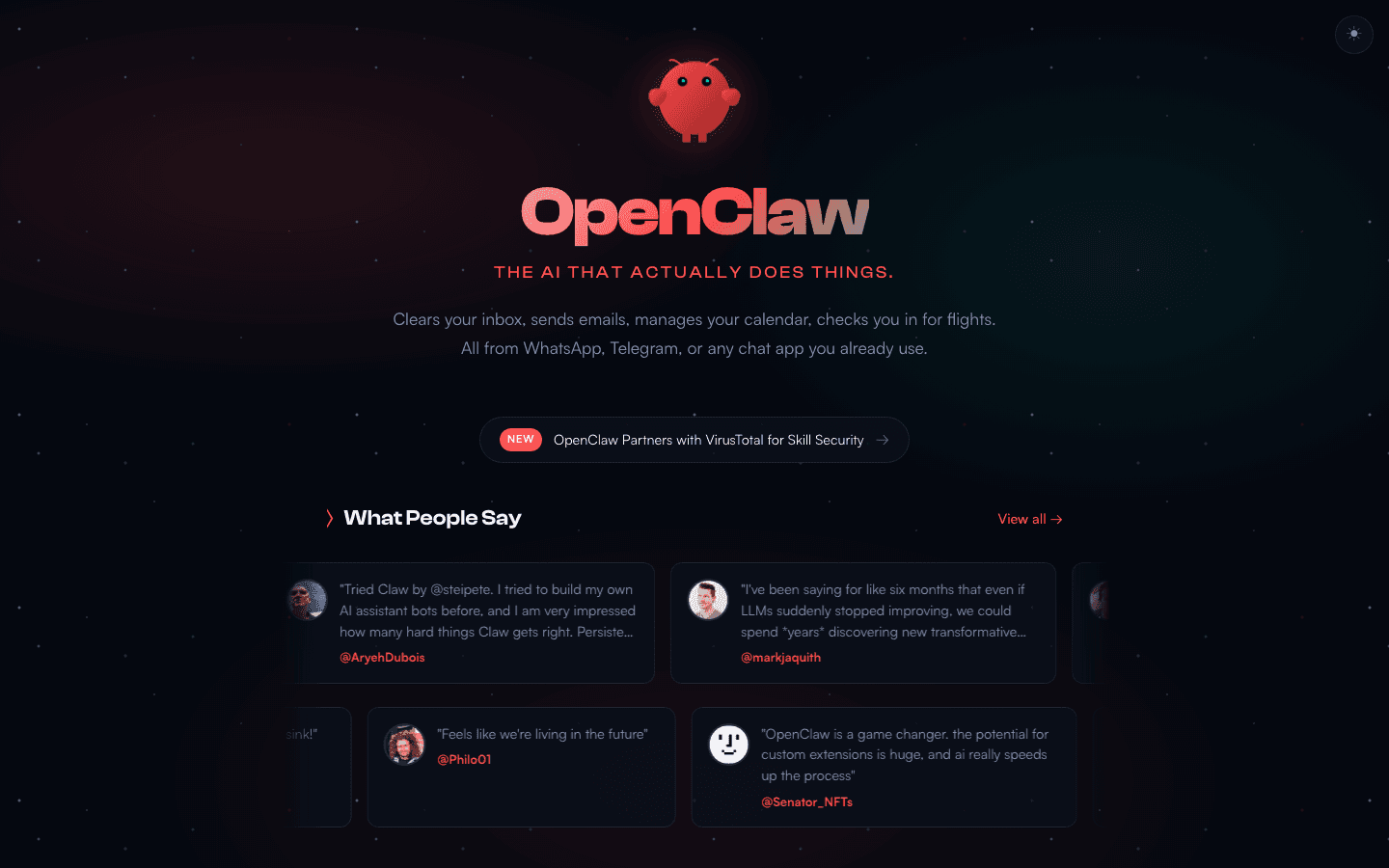 OpenClaw AI agent interface - The AI That Actually Does Things