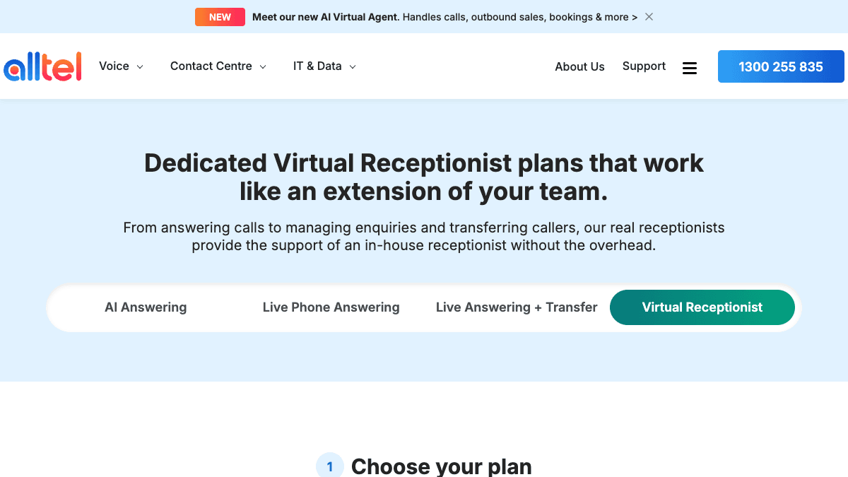 Virtual receptionist Adelaide pricing comparison showing Australian answering service plans and rates