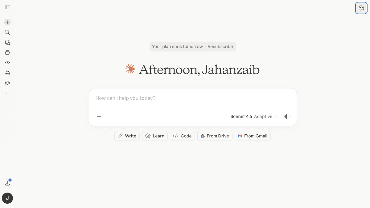 Claude.ai homepage shown as the most recommended ChatGPT alternative for coding and long form writing in 2026