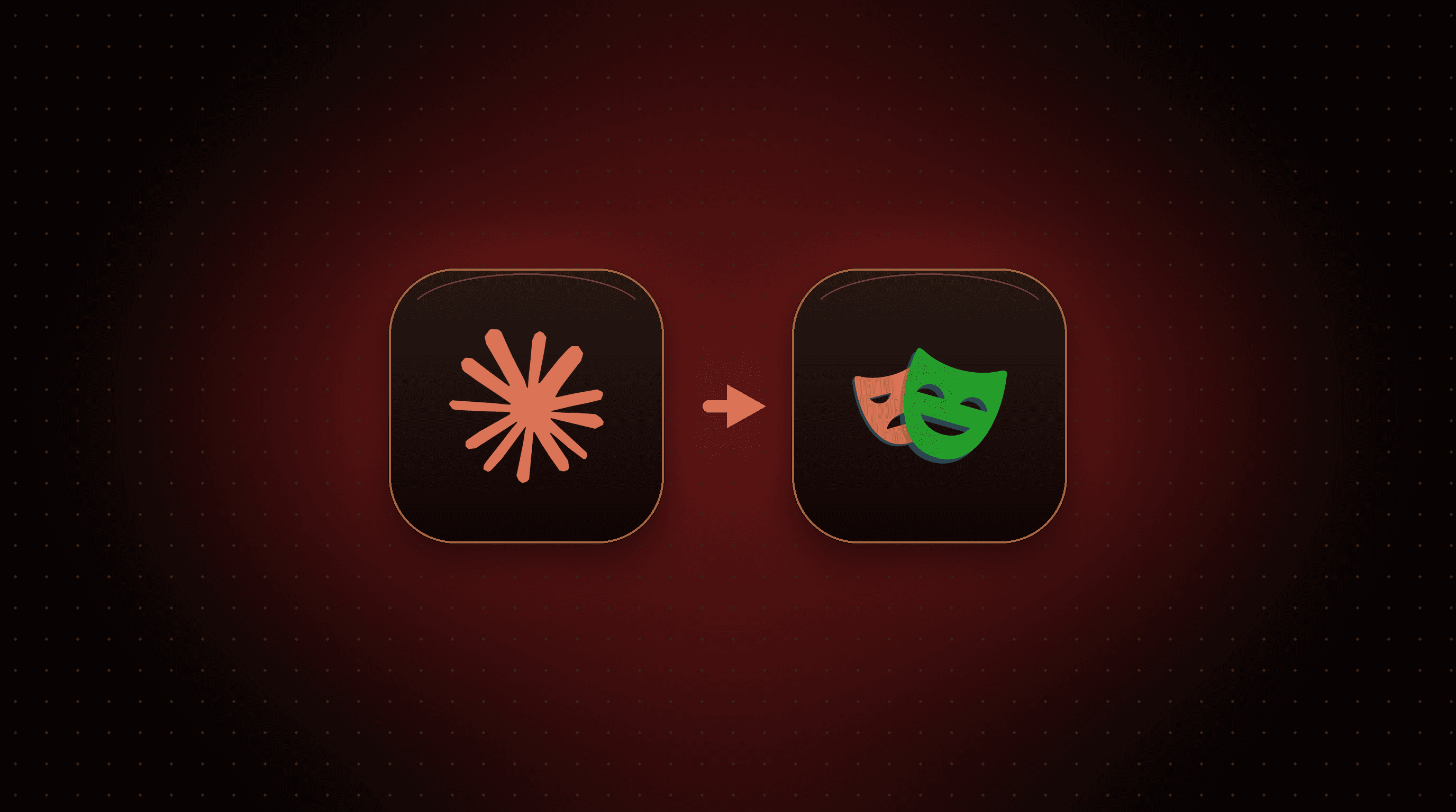 Claude and Playwright logos on dark tiles joined by an arrow, for a Playwright MCP server setup guide