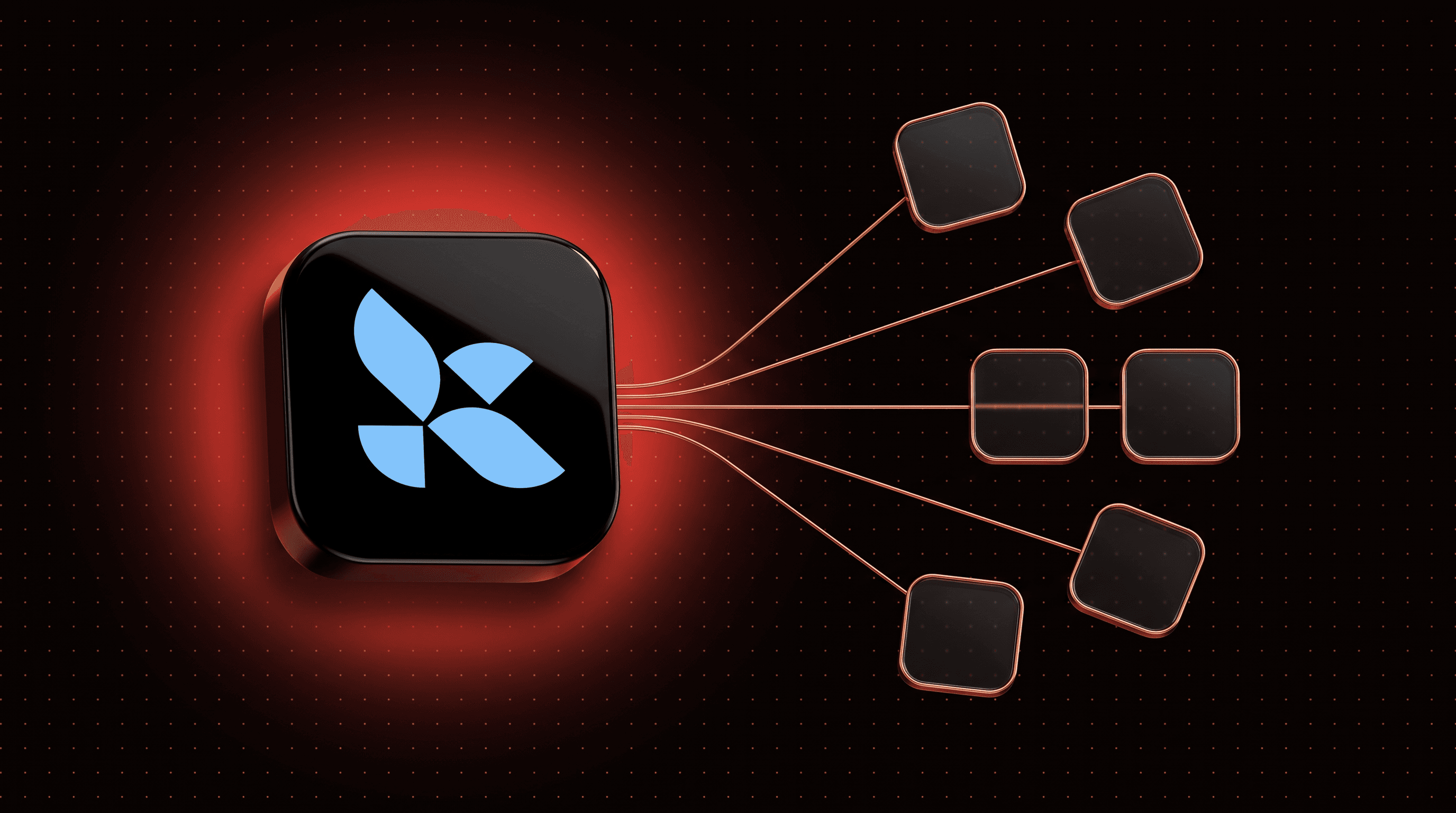 LangGraph session management: the LangGraph logo tile branching into separate session tiles