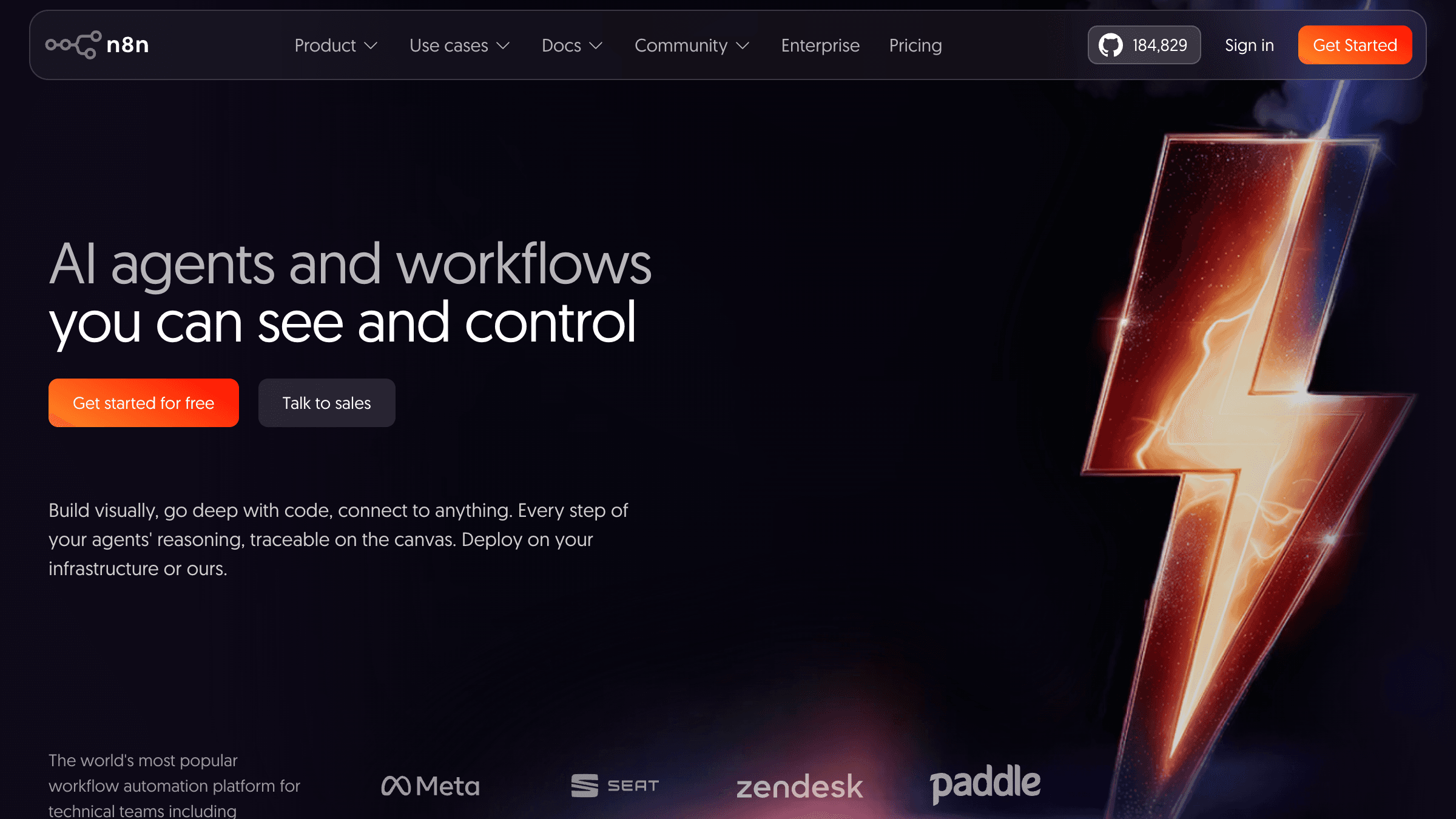 n8n workflow automation platform showing visual AI automation builder for small business deployments
